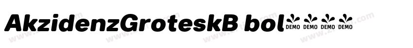 AkzidenzGroteskB bol字体转换